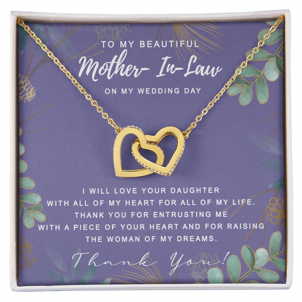 Mother in Law Necklace, Jewelry for Women, Future Mother in Law Gifts from Daughter in Law, Mother of Bride Gifts For Mother in Law, Birthday Gifts For Mother In Law From Daughter In Law8 Interlocking Hearts Necklace