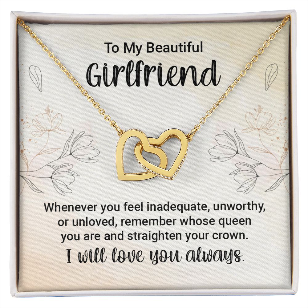 To My Girlfriend Necklace from Boyfriend To My Future Wife Necklace Jewelry For Girlfriend Gift For Girlfriend Gift for Her Romantic Birthday Valentines Day Gift For Girlfriend Gifts Necklaces Interlocking Hearts Necklace
