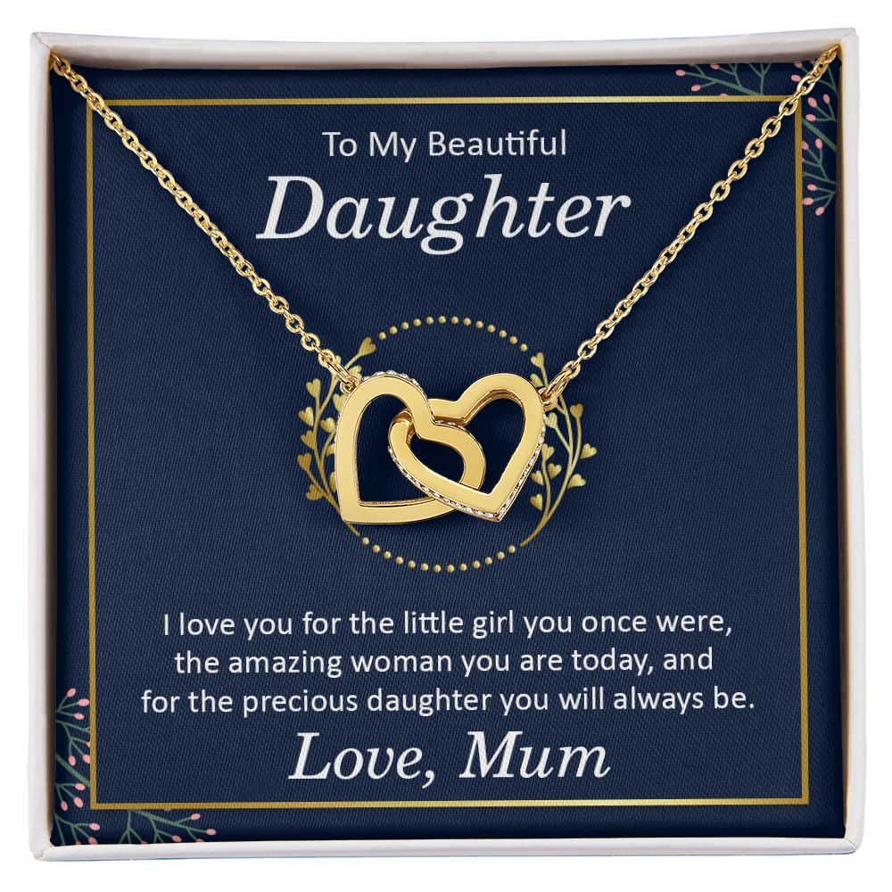 To My Daughter Necklace Gift from Mom, Mother and Daughter Jewelry Necklace for Girls, Mother Daughter Gift Ideas, Jewelry Pendant Necklace