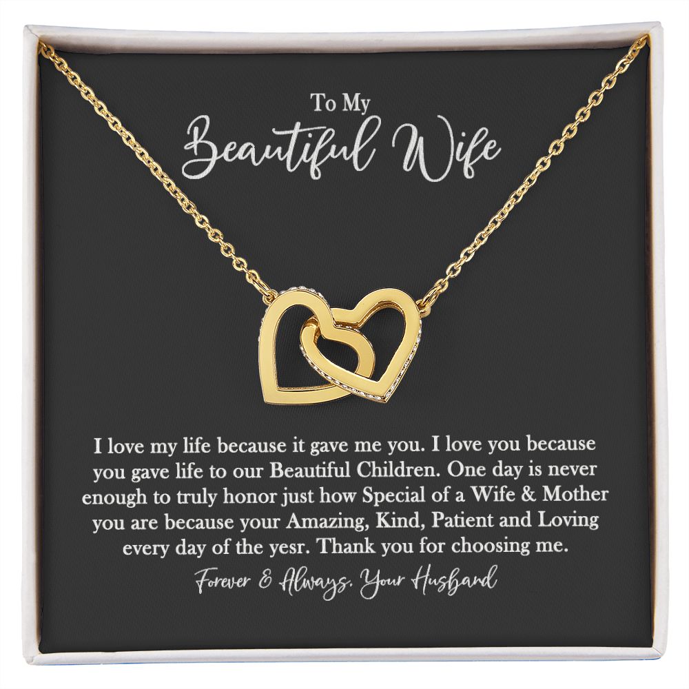 Birthday Gifts For Wife, Love Necklace Gifts For Wife From Husband, To My Beautiful Wife Necklace For Women, To My Wife Necklace, Wedding Anniversary Present For Wife, Romantic Soulmate Jewelry On Christmas