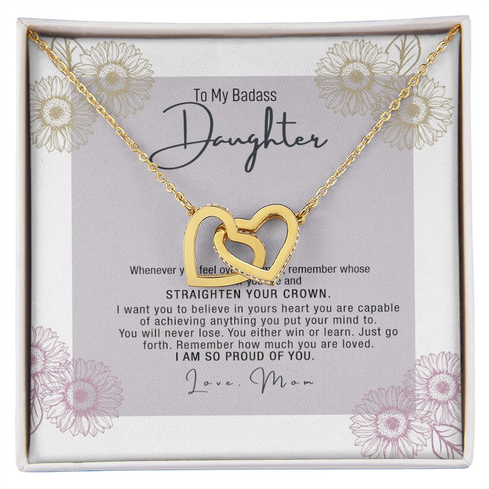 Daughter Necklace Gift From Mom Mother Daughter Jewelry Gift 21st Birthday Xmas Interlocking Hearts Necklace