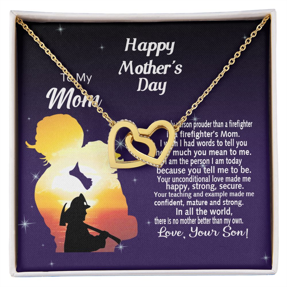 Mom Necklace Gifts for Mom from Daughter to Mom Gifts for Mothers Day from Daughter, To My Mom Necklace from Daughter to Mom Birthday Gifts Necklace with Message Card and Gift Box14 Interlocking Hearts Necklace