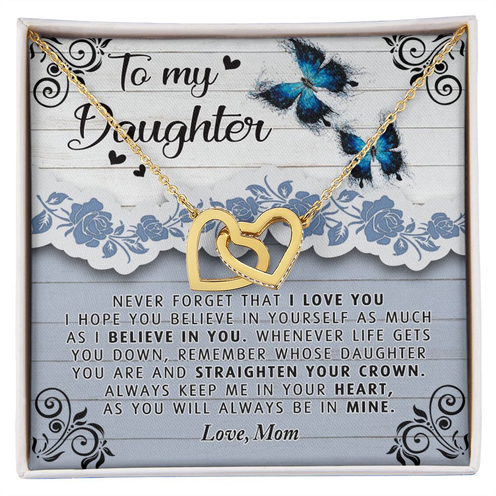 To My Daughter Necklace Gift from Mom, Mother and Daughter Jewelry Necklace for Girls, Mother Daughter Gift Ideas, Jewelry Pendant Necklace