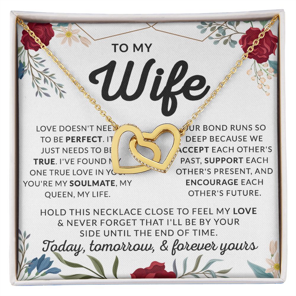 Eternal Hope Necklace To My Wife Gift, Necklace gift for her, Valentine's day 175138888386 Interlocking Hearts Necklace