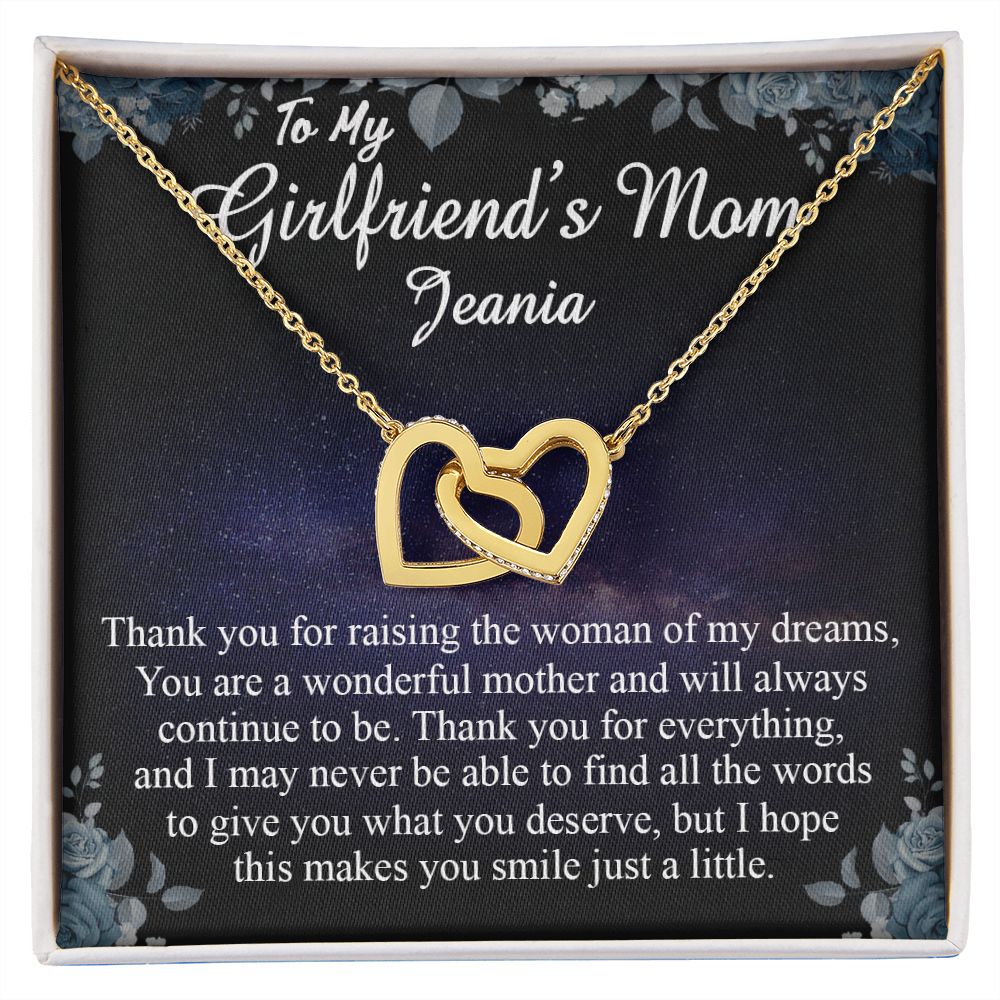 To My Girlfriends Mom Gift Mother's Day Gift for Girlfriend's Mom Necklace Gift Interlocking Hearts Necklace