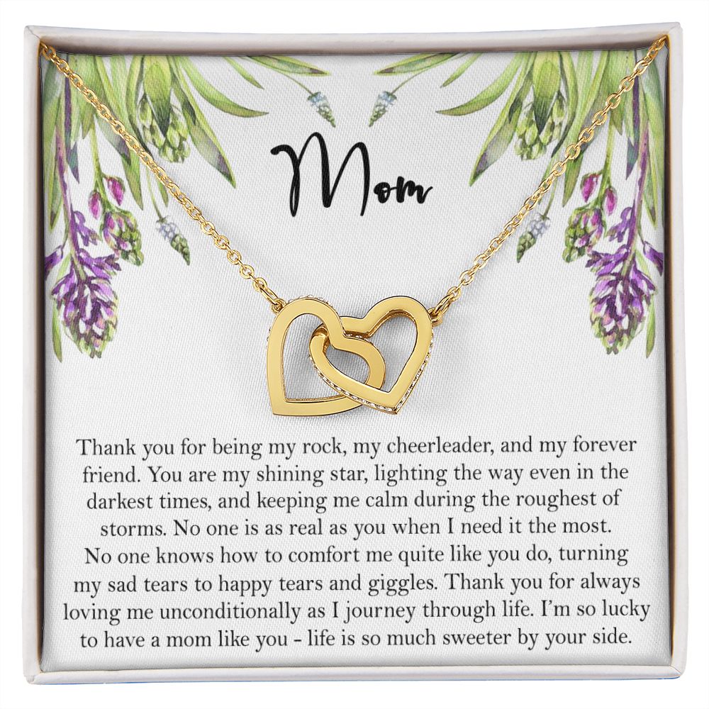 To My Mom Necklace, Gift For Mom, Mother's Day Gift from Daughter, Mom Jewelry Gift for Mothers Day, Birthday Gift for Mother, Moms Gift from Daughter Son, Necklace for Mom Mother 6 Interlocking Hearts Necklace