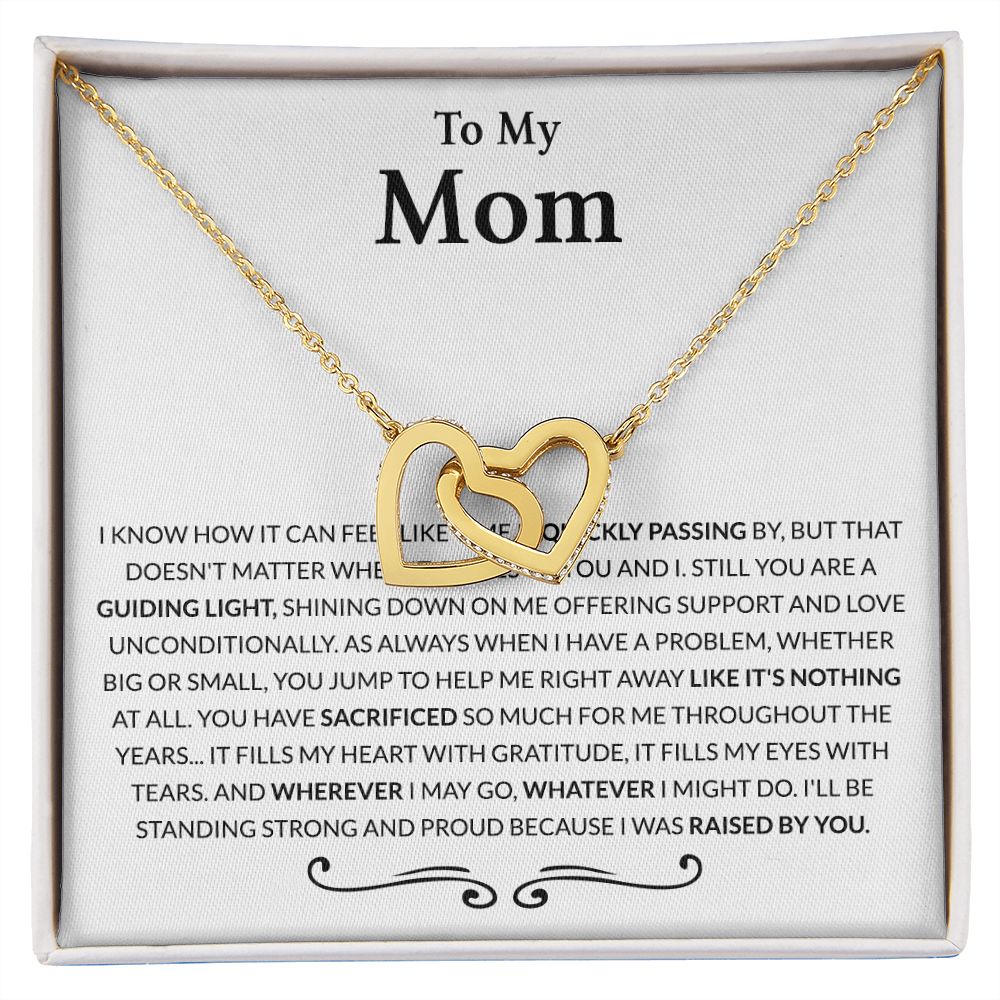 Gift for Mom from Daughter Moms Birthday Meaningful Gift for Mom Wedding Gifts Interlocking Hearts Necklace