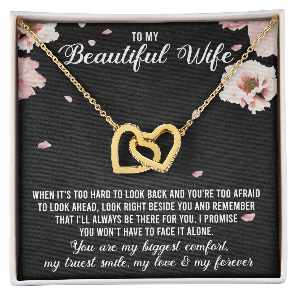 To My Beautiful Wife Necklace, Wedding Anniversary Jewelry For Women, Necklace For Wife from Husband, Gifts For Wife Birthday Gifts Necklace, Jewelry With Message Card In A Gift Box