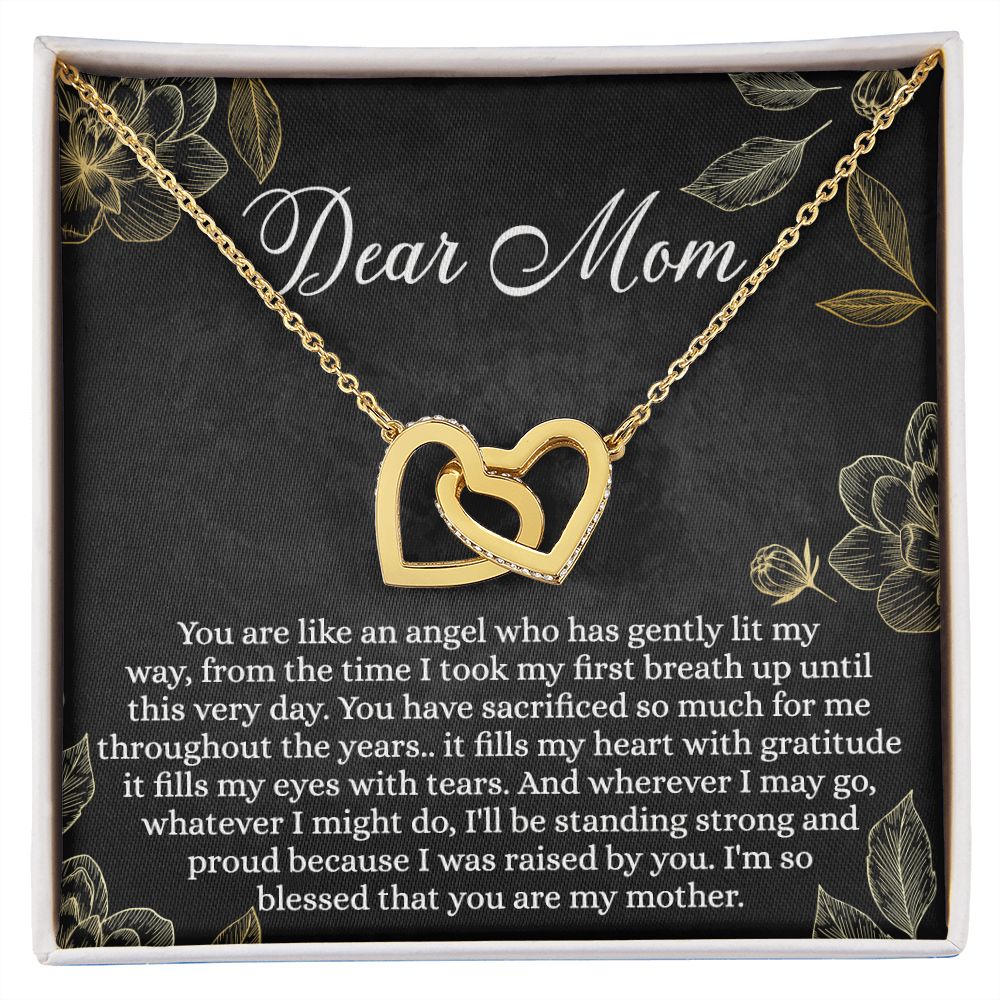 Mothers Day Gifts From Son Daughter Kids Gifts For Mom Birthday Unique Mothers Day Necklace Gift Idea Sentimental Mom Christmas Present Interlocking Hearts Necklace
