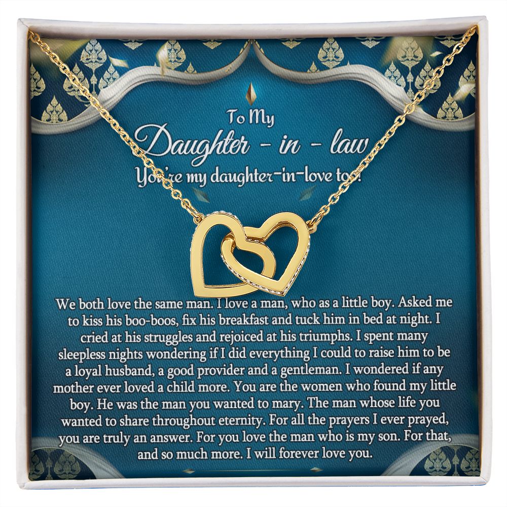 Daughter In Law Gifts Ideas, Daughter In Law Necklace, Gifts For Future Daughter In Law, Daughter In Law Birthday Gifts, Daughter-in-law Gifts From Mother In Law, Birthday Gifts For Daughter2 Interlocking Hearts Necklace