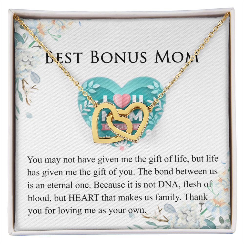 Mother Daughter Necklace as Daughter Gift from Mom, Mom Necklace as Christmas Gift for Mom from Son, Birthday Gift for Mother in Law Necklace, Bonus Mom Gifts for Step Mom Necklace Interlocking Hearts Necklace