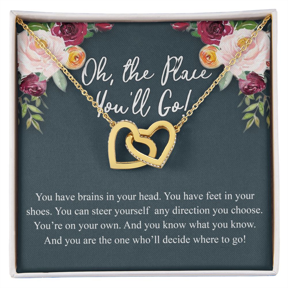 Best gift for her on graduation, Graduation Gifts Jewelry Congrats Graduation Pendants Gift For Daughter, Granddaughter, Niece, Sister Graduation Gift For Daughter Interlocking Hearts Necklace
