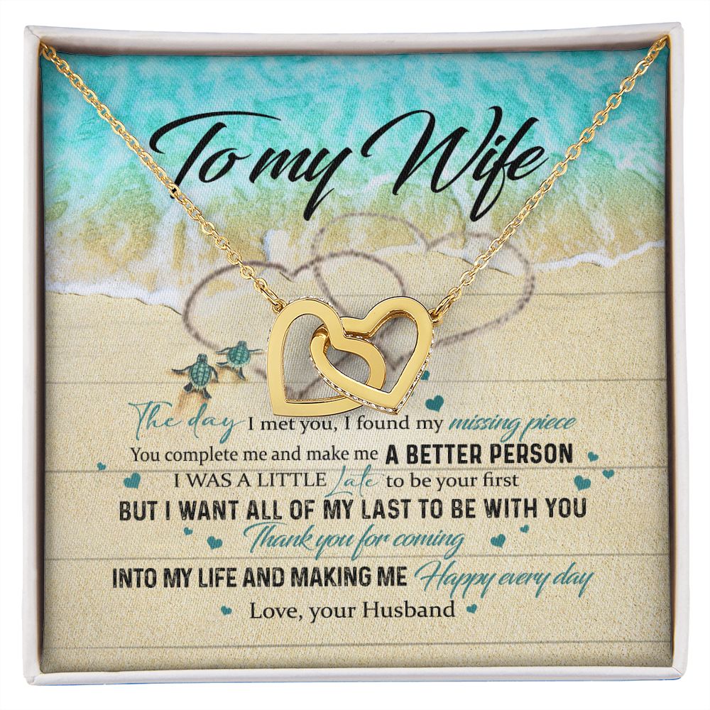 To My Wife Gift Alluring Necklace Valentines Gift For Wife Necklace For Women Interlocking Hearts Necklace