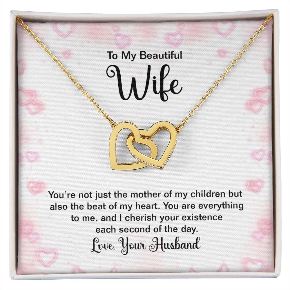 To My Beautiful Wife Necklace, Wedding Anniversary Jewelry For Women, Necklace For Wife from Husband, Gifts For Wife Birthday Gifts Necklace, Jewelry With Message Card In A Gift Box
