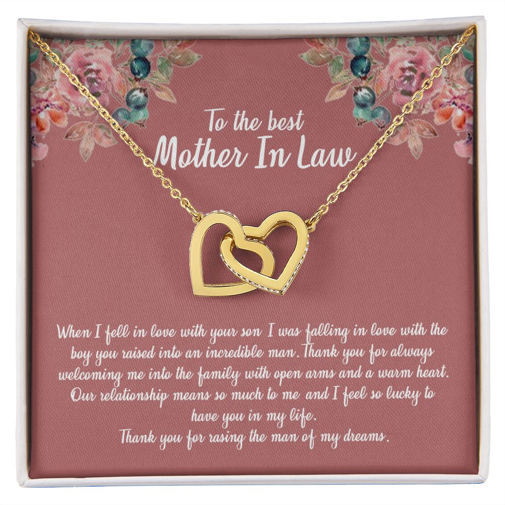 Mother in Law Necklace, Jewelry for Women, Future Mother in Law Gifts from Daughter in Law, Mother of Bride Gifts For Mother in Law, Birthday Gifts For Mother In Law From Daughter In Law3 Interlocking Hearts Necklace