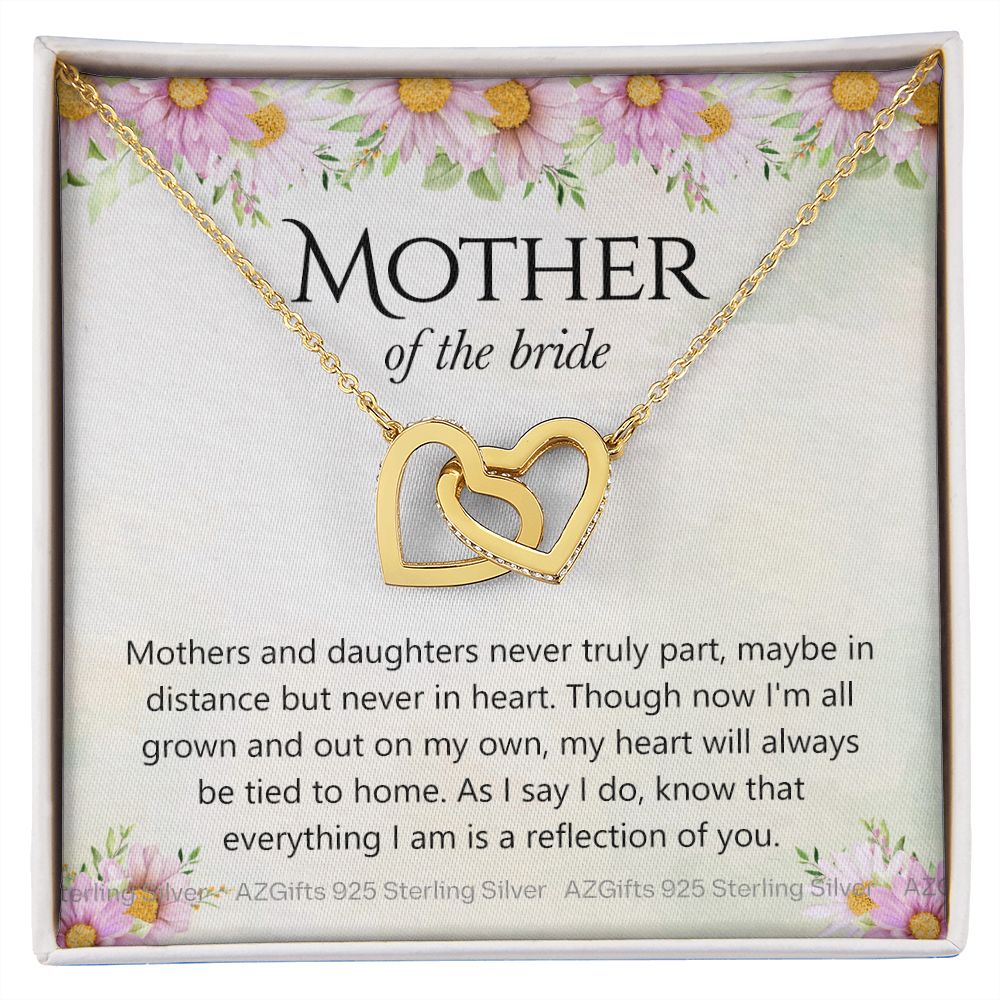 Mother Of The Bride Gift, Mother Of The Bride, Mother Of The Bride Gifts, Gift For Mother Of The Bride, Mother Of Bride Jewelry Interlocking Hearts Necklace