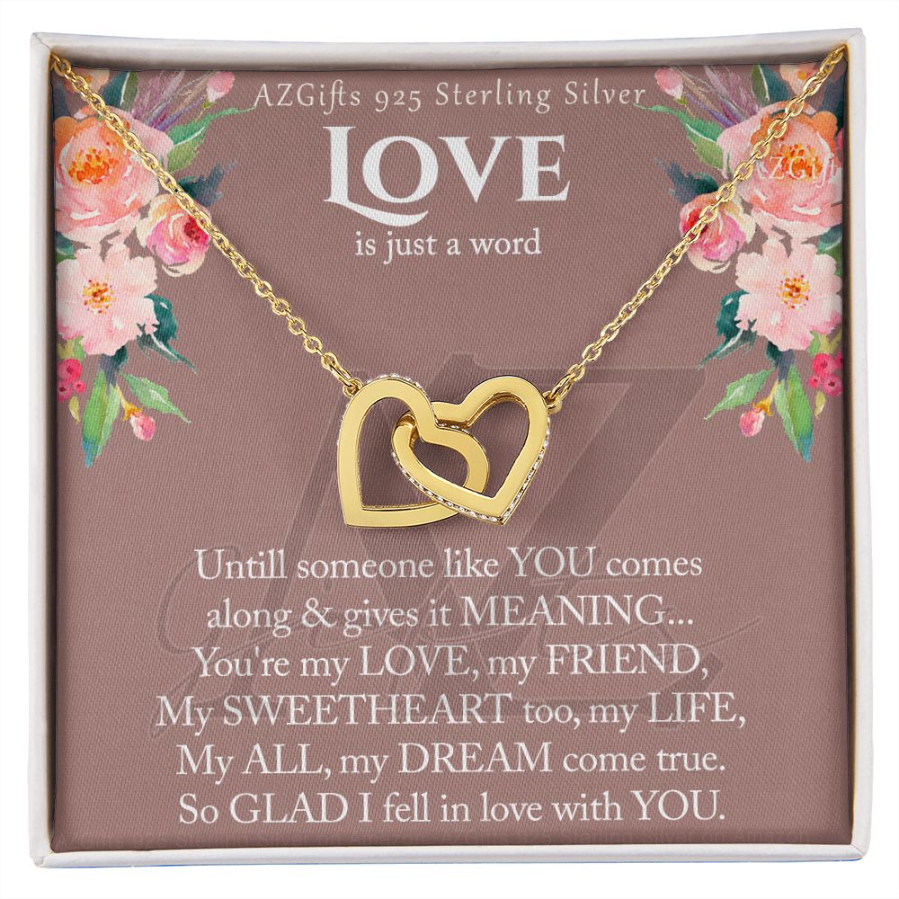 To My Wife Necklace from Husband, Luxury Necklace for Women, Personaled Interlocking Hearts Necklace