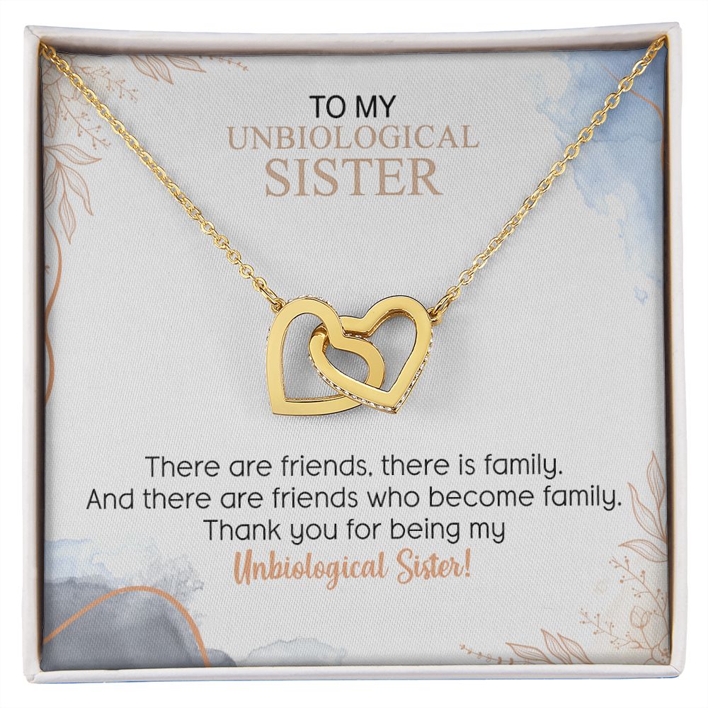 Best Friend Necklace For Unbiological Sister Soul Sister Gift Bestie Birthday Interlocking Hearts Necklace