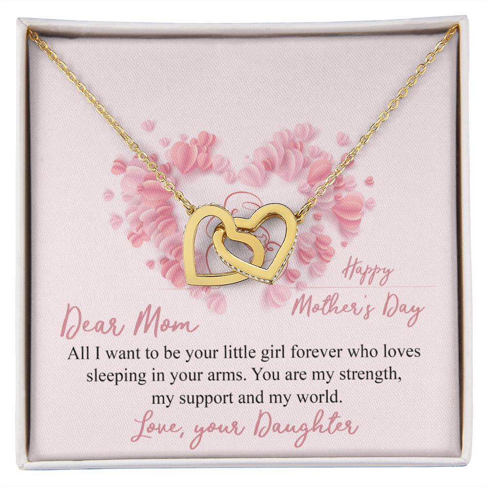 Mom Necklace Gifts for Mom from Daughter to Mom Gifts for Mothers Day from Daughter, To My Mom Necklace from Daughter to Mom Birthday Gifts Necklace with Message Card and Gift Box25 Interlocking Hearts Necklace