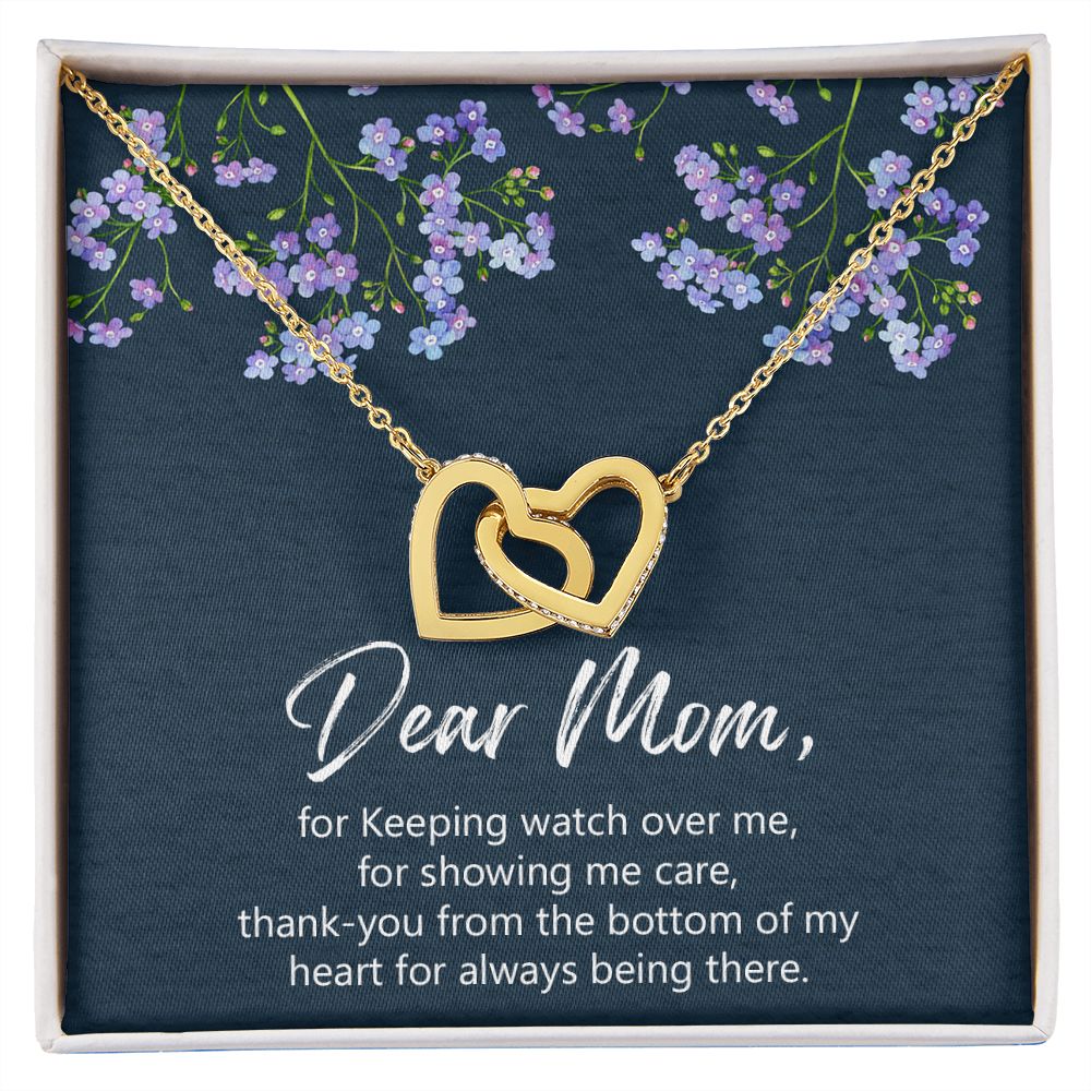 Mother's necklace, Mom gift from daughter, Mom gift from son, Mother's Day jewelry, Mom birthday gift, gifts for mom, Mom bday Interlocking Hearts Necklace