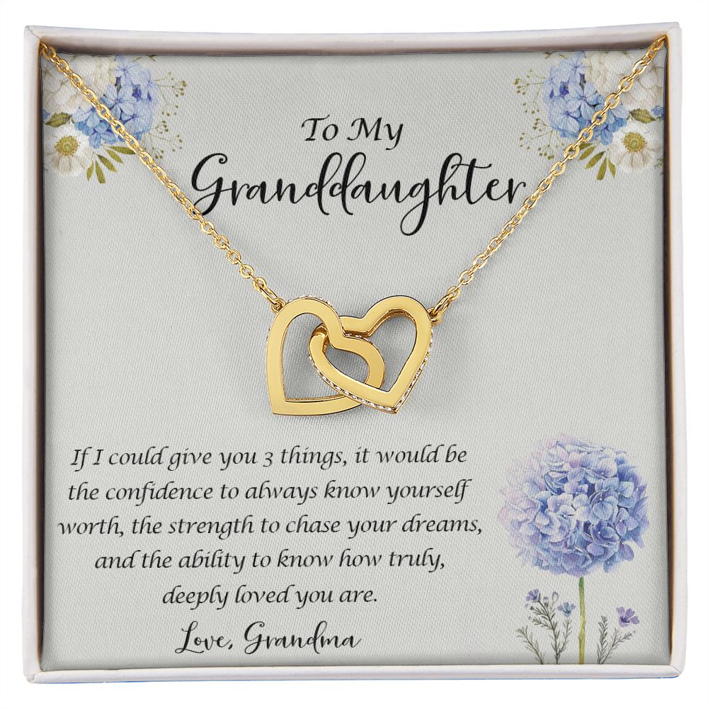 Gifts For Graduate Congrats Senior Gifts from Grandma to Granddaughter Necklace Interlocking Hearts Necklace