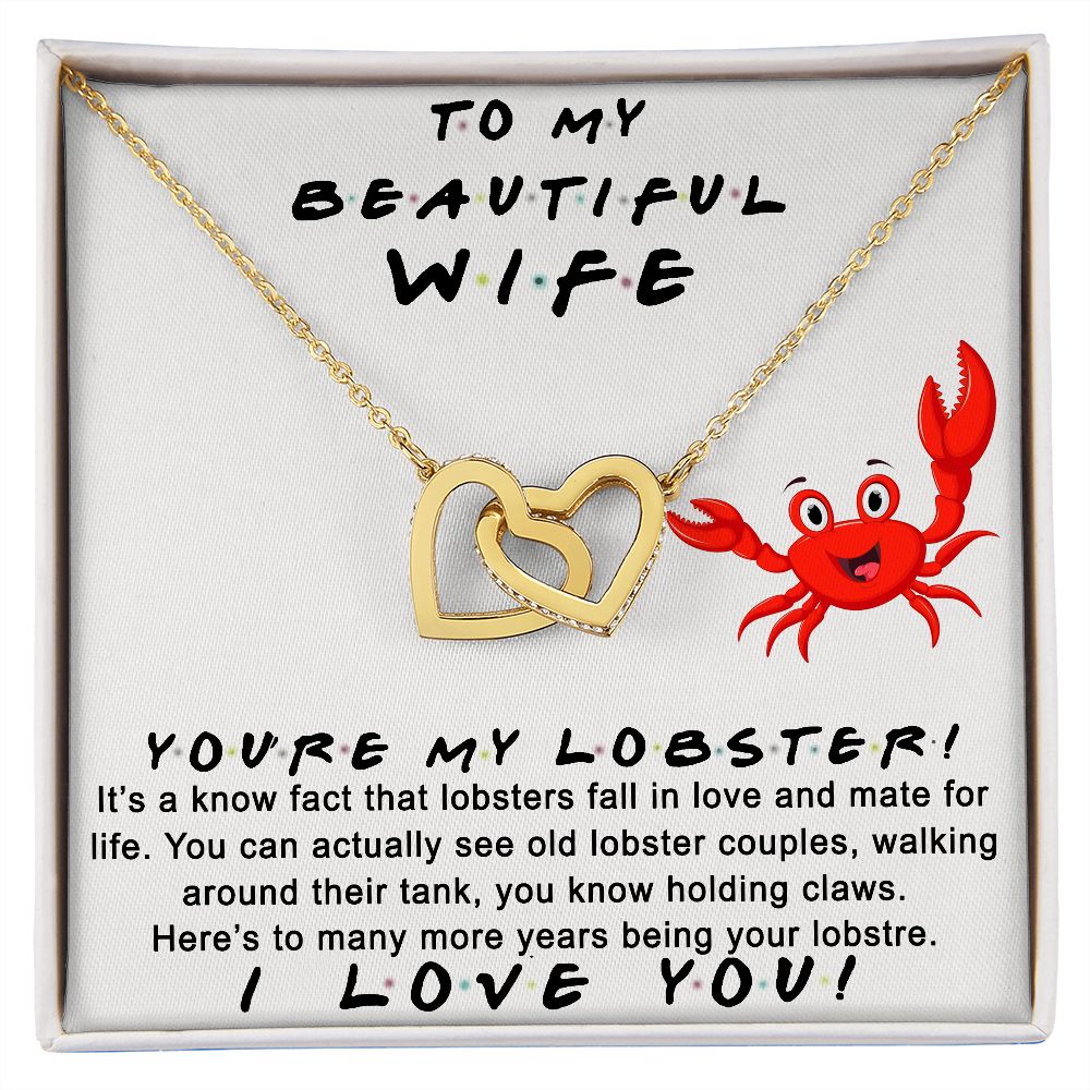 To My Beautiful Wife Necklace From Husband Jewelry For Women Valentines Day Birthday Gifts For Wife Anniversary Necklaces For Women Interlocking Hearts Necklace