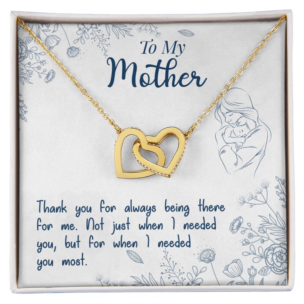 To My Mom Necklace Pendant Gift From Daughter Necklace I Needed You Most Gift For To Mom Happy Mother's Day Mother In Law Gift On Birthday Anniversary Gift 30821 Interlocking Hearts Necklace