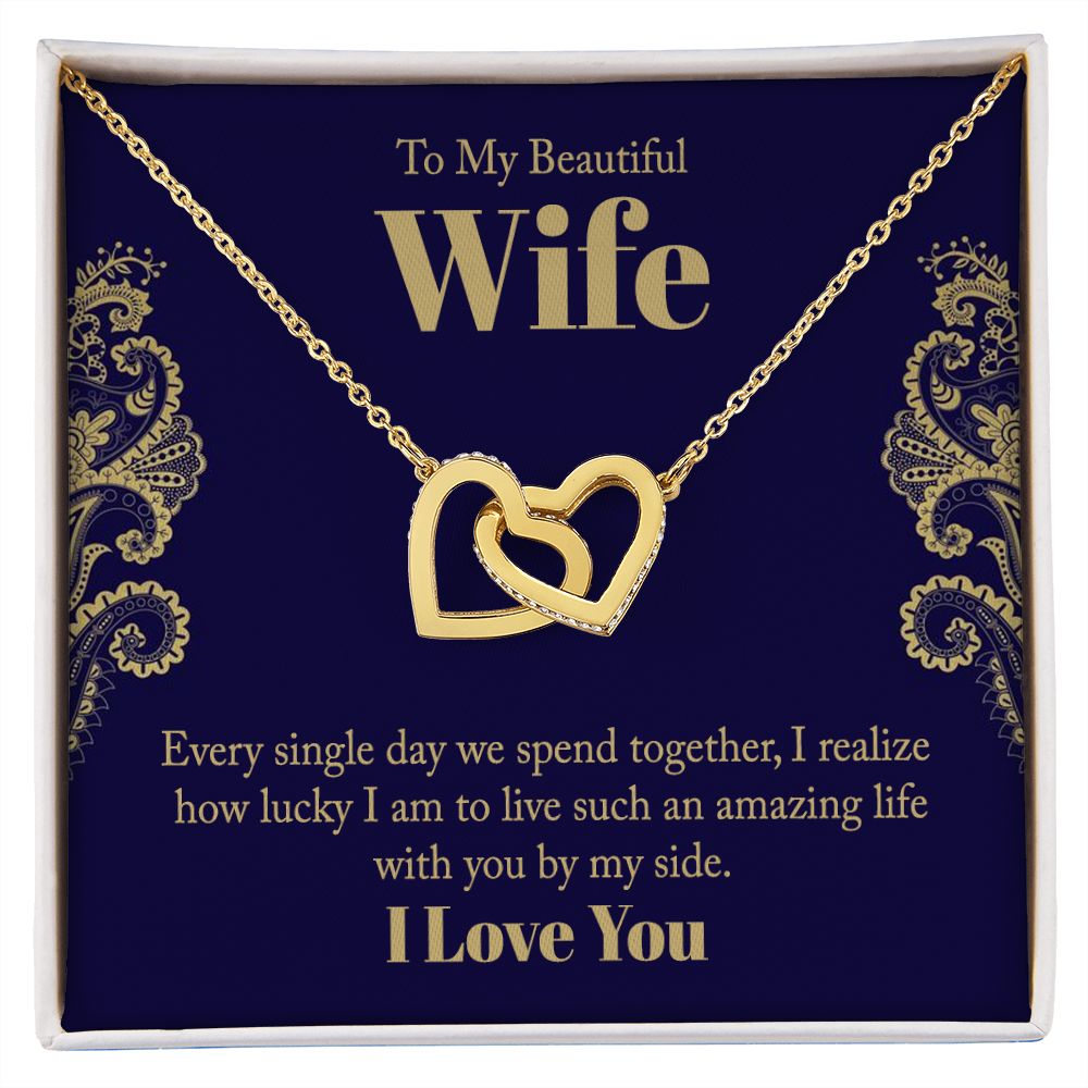 Wife Necklace Gifts From Husband, Wedding Anniversary Jewelry For Wife From Husband, Wife Birthday Gifts From Husband, Necklaces For Wife From Husband To My Wife Heart Necklace Set For Wife