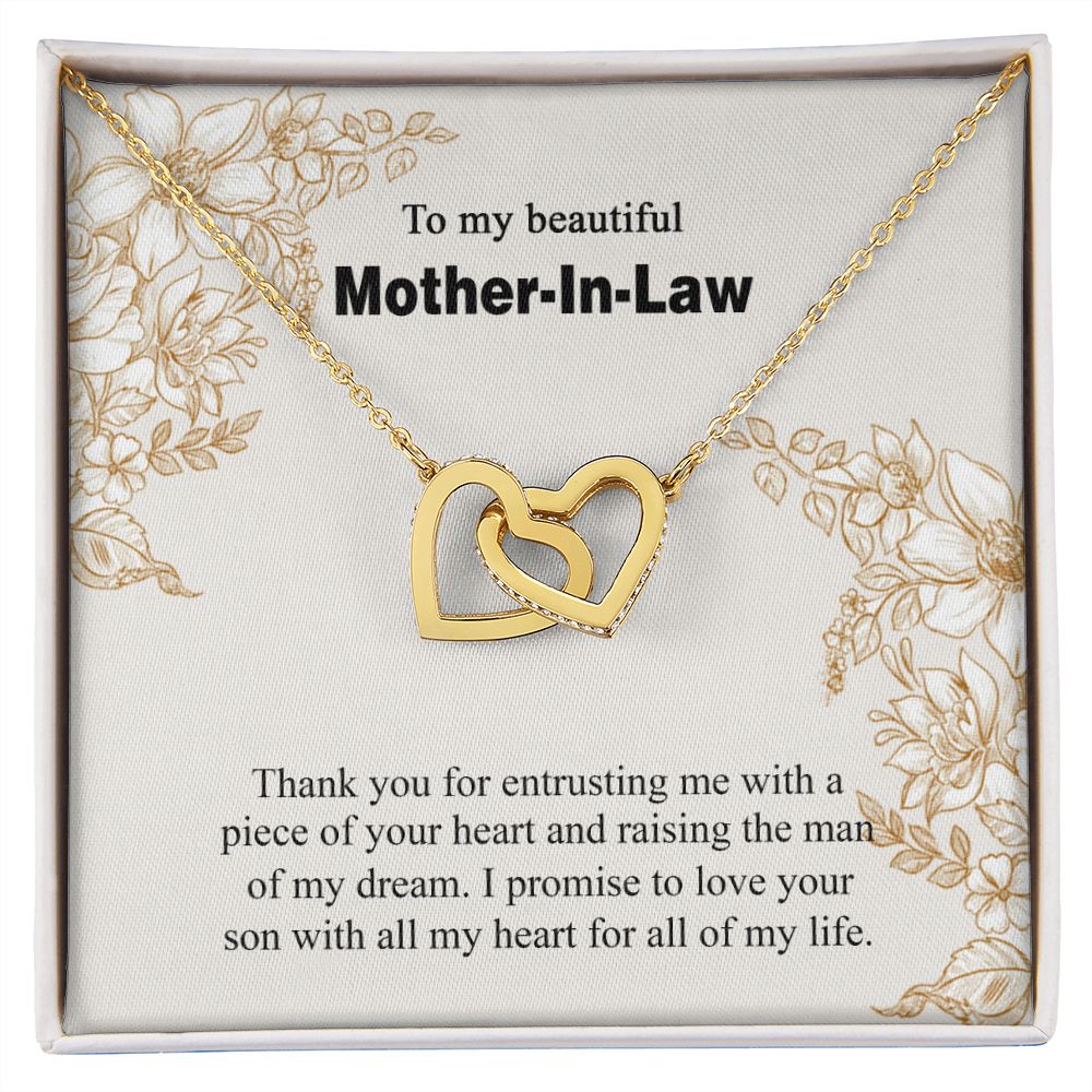 Mother in Law Necklace, Jewelry for Women, Future Mother in Law Gifts from Daughter in Law, Mother of Bride Gifts For Mother in Law, Birthday Gifts For Mother In Law From Daughter In Law14 Interlocking Hearts Necklace