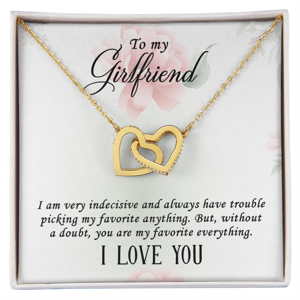 To My Girlfriend Necklace from Boyfriend To My Future Wife Necklace Jewelry For Girlfriend Gift For Girlfriend Gift for Her Romantic Birthday Valentines Day Gift For Girlfriend Gifts Necklaces Interlocking Hearts Necklace