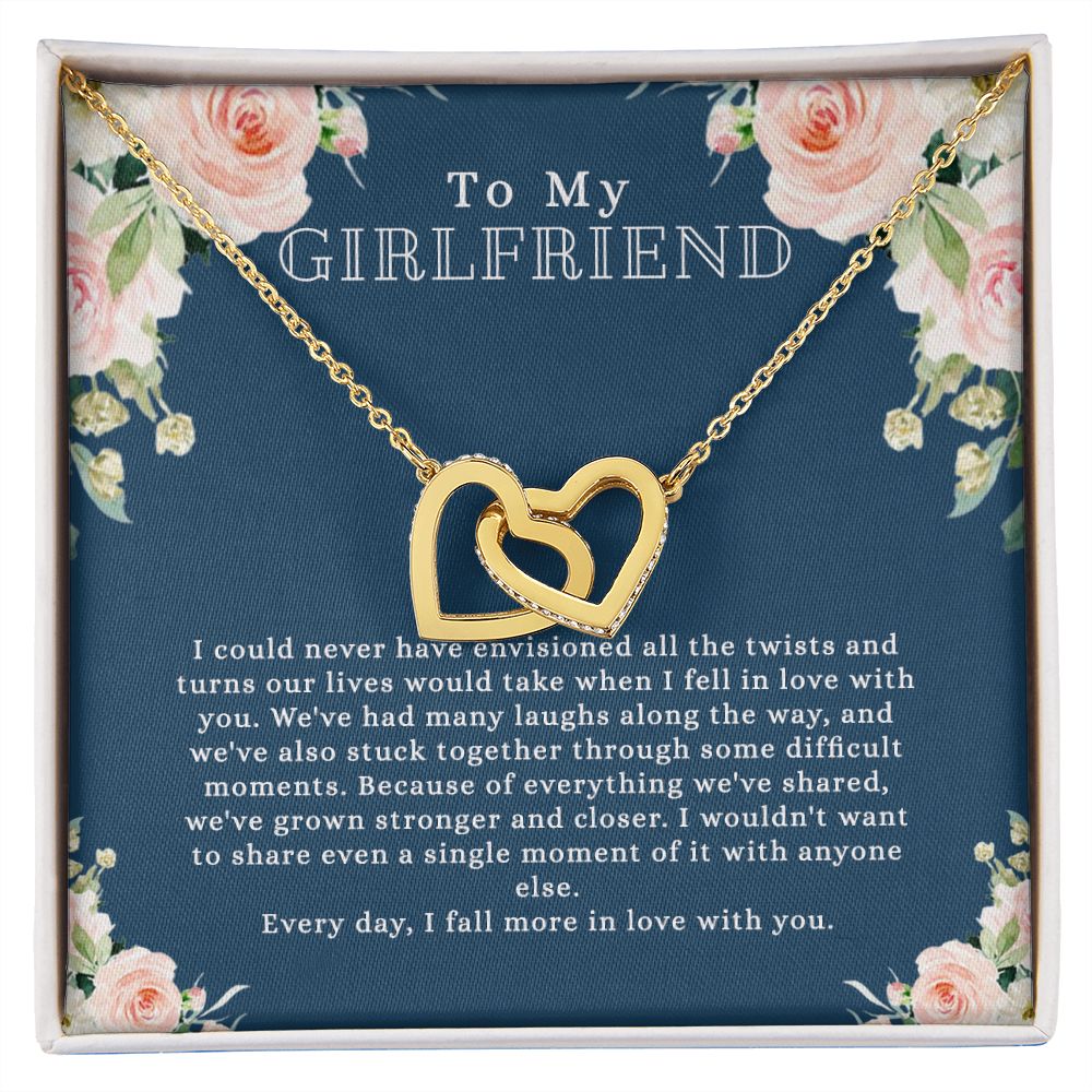 To My Girlfriend Necklace from Boyfriend, Personalized Necklace for Women, Luxury Necklace for Girlfriend, Wedding Anniversary Present For Her, Girlfriend Gift Jewelry Christmas Birthday Gift