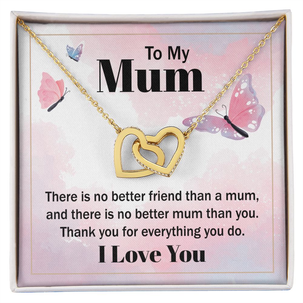 Mom Necklace Gifts for Mom from Daughter to Mom Gifts for Mothers Day from Daughter, To My Mom Necklace from Daughter to Mom Birthday Gifts Necklace with Message Card and Gift Box19 Interlocking Hearts Necklace