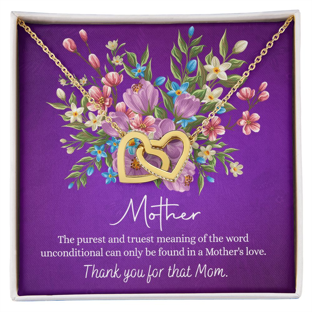 Happy Mother's Day Gift for Mom from Daughter Message Card Necklace Gift Idea Mother Jewelry Mom Necklace from Daughter To My Mom Love Knot Necklace Pendant Interlocking Hearts Necklace