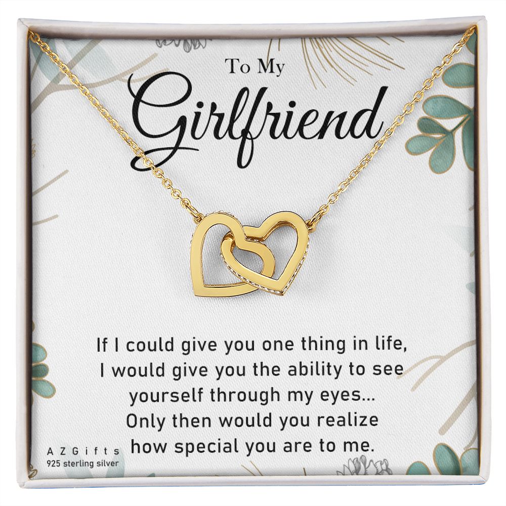 To My Girlfriend Necklace from Boyfriend To My Future Wife Necklace Jewelry For Girlfriend Gift For Girlfriend Gift for Her Romantic Birthday Valentines Day Gift For Girlfriend Gifts Necklaces 9 Interlocking Hearts Necklace