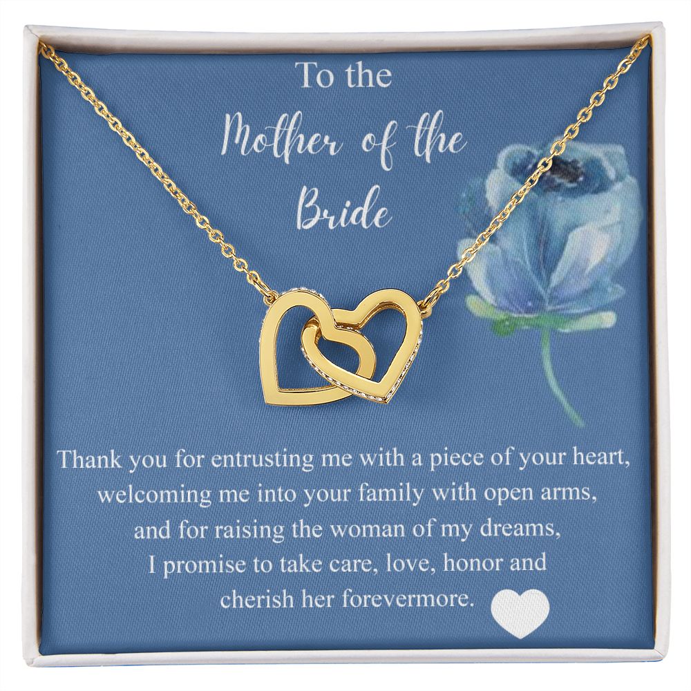 Mother Of The Bride Gift From Groom, Alluring Beauty Necklace, Future Mom Interlocking Hearts Necklace