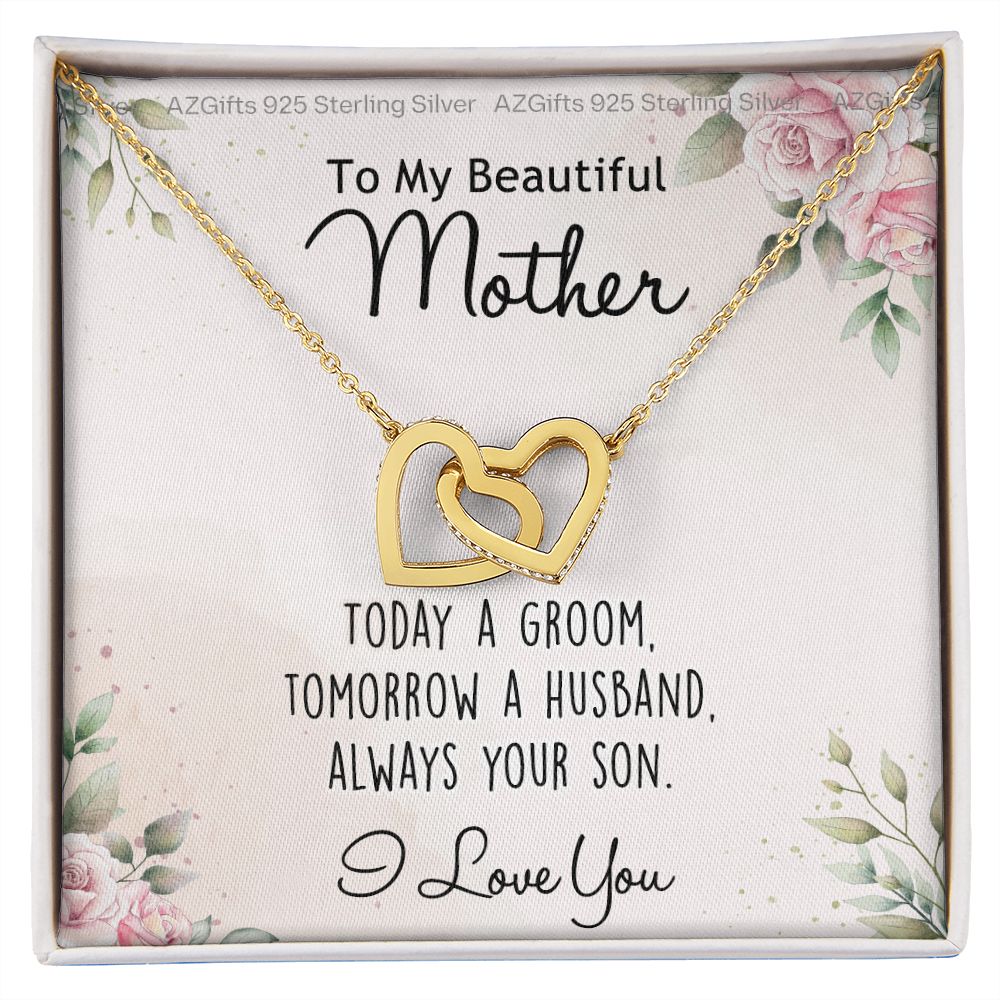 Mother Of The Groom Gift, Mother Of The Groom, Mother Of The Groom Gifts, Gift For Mother Of The Groom, Mother Of Groomw Interlocking Hearts Necklace