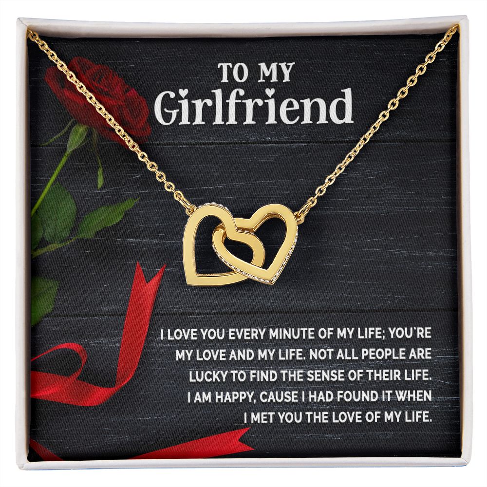 To My Girlfriend Necklace from Boyfriend To My Future Wife Necklace Jewelry For Girlfriend Gift For Girlfriend Gift for Her Romantic Birthday Valentines Day Gift For Girlfriend Gifts Necklaces Interlocking Hearts Necklace