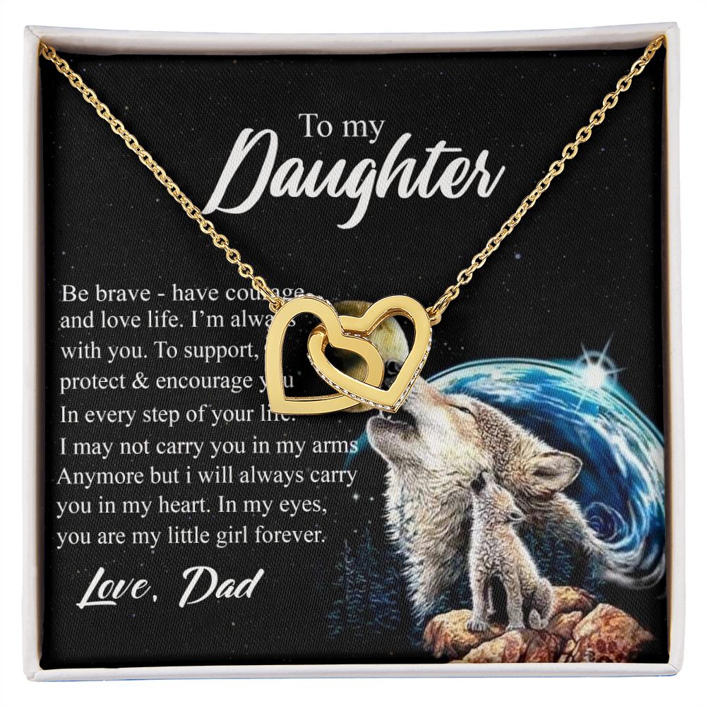Mother Daughter Gift Ideas, To My Daughter Gift Necklace from Mom, Jewelry Pendant Present for Daughter, Birthday Christmas Gift Graduation Gifts for Daughters, Mother and Daughter Necklace 26 Interlocking Hearts Necklace