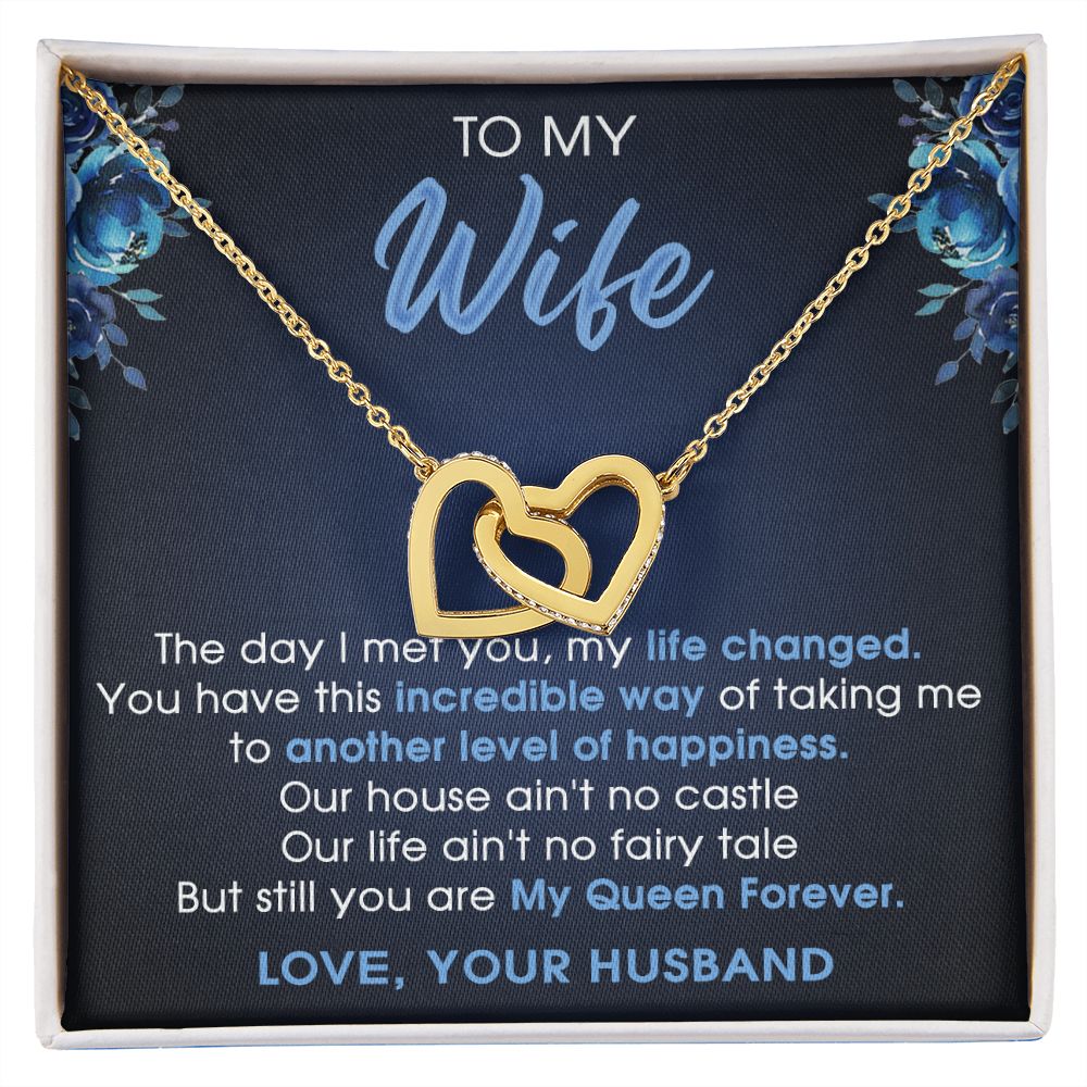To My Wife Gift Jewelry Gift For Wife Birthday Gift For Wife Necklace For Wife Interlocking Hearts Necklace