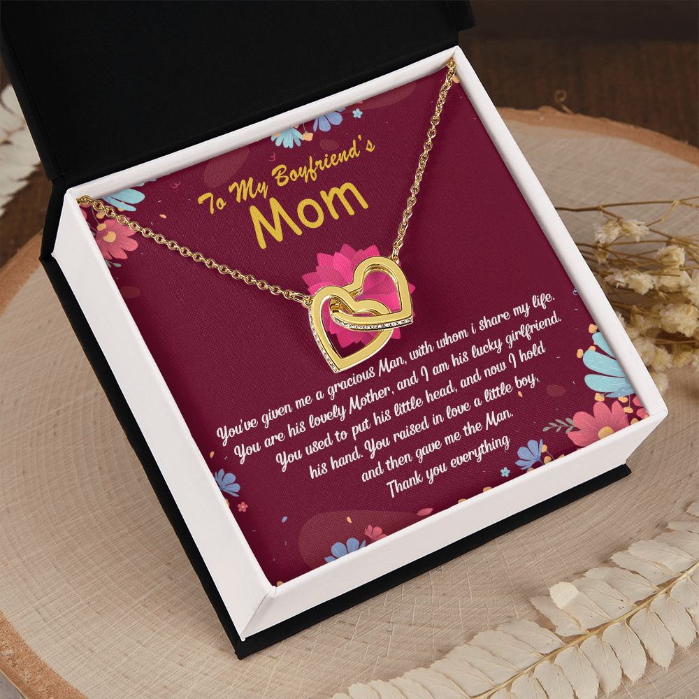 To My Boyfriend Mom Gift Necklace for Boyfriends Mom Gift Mother in Law Jewelry Gift Birthday Gift For Boyfriend's Mom Gift for Boyfriends Mom Gift for Boyfriend's Mom
