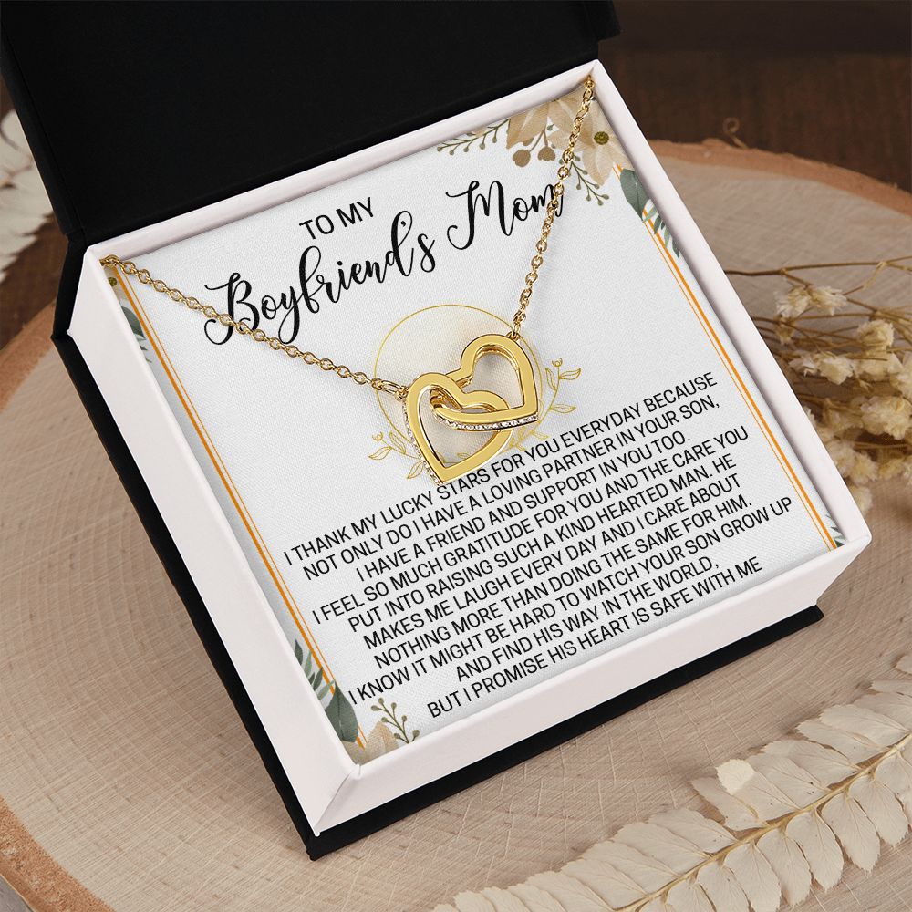 To My Boyfriend's Mom Necklace, Gift for Boyfriends Mom, Necklace for Boyfriend's Mom,Boyfriend's Mom Gifts for Birthday, Mother's Day, Xmas Holiday Present Jewelry for Women