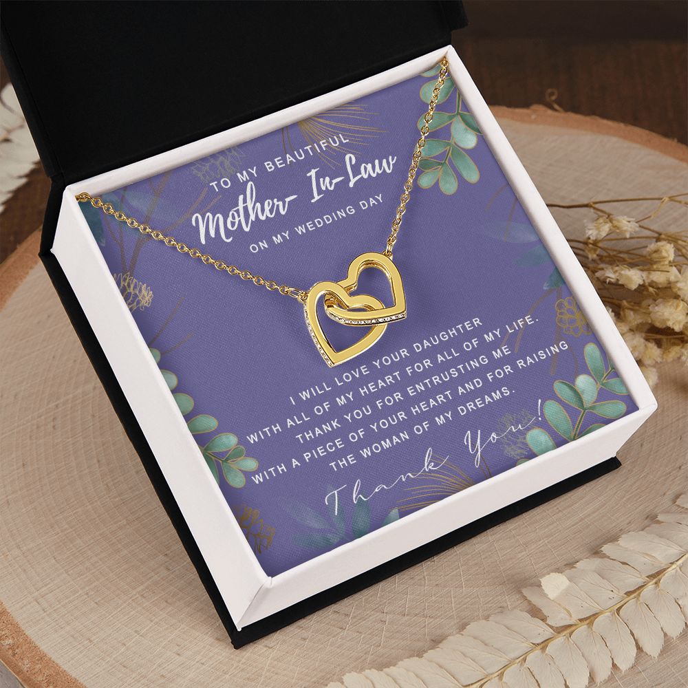 Mother in Law Necklace, Jewelry for Women, Future Mother in Law Gifts from Daughter in Law, Mother of Bride Gifts For Mother in Law, Birthday Gifts For Mother In Law From Daughter In Law8 Interlocking Hearts Necklace