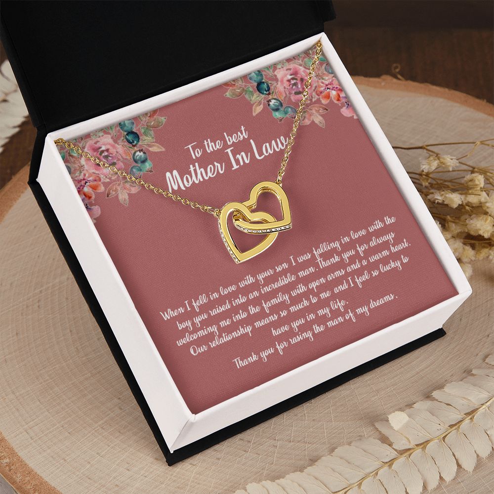 Mother in Law Necklace, Jewelry for Women, Future Mother in Law Gifts from Daughter in Law, Mother of Bride Gifts For Mother in Law, Birthday Gifts For Mother In Law From Daughter In Law3 Interlocking Hearts Necklace