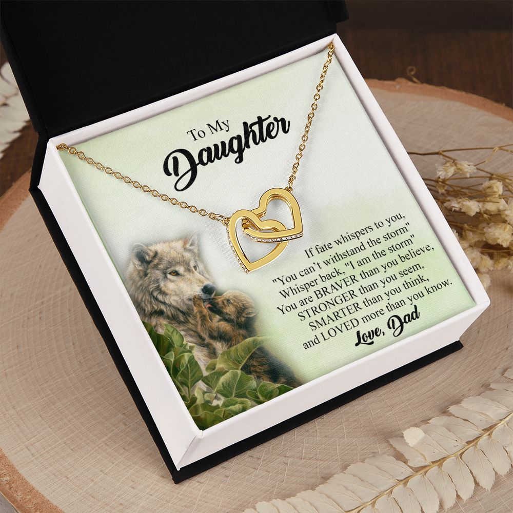 Mother Daughter Gift Ideas, To My Daughter Gift Necklace from Mom, Jewelry Pendant Present for Daughter, Birthday Christmas Gift Graduation Gifts for Daughters, Mother and Daughter Necklace 27 Interlocking Hearts Necklace