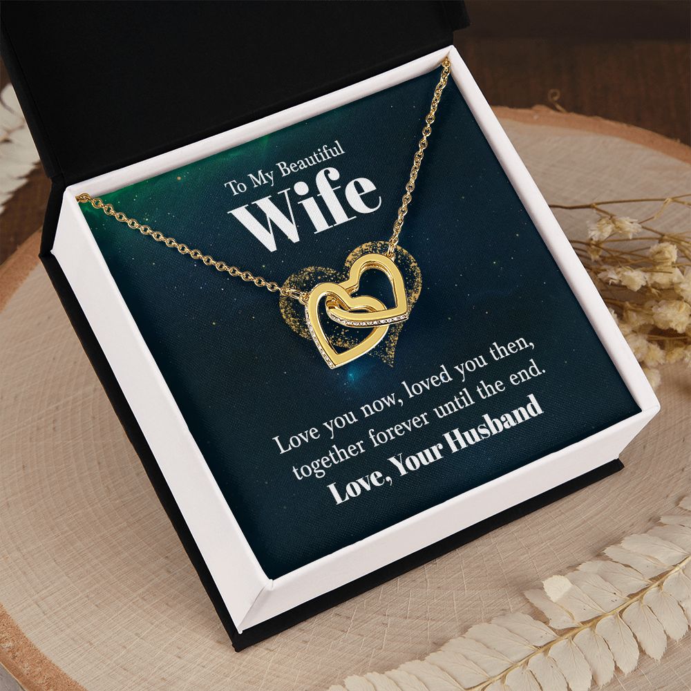 To My Beautiful Wife Necklace, Wedding Anniversary Jewelry For Women, Necklace For Wife from Husband, Gifts For Wife Birthday Gifts Necklace, Jewelry With Message Card In A Gift Box