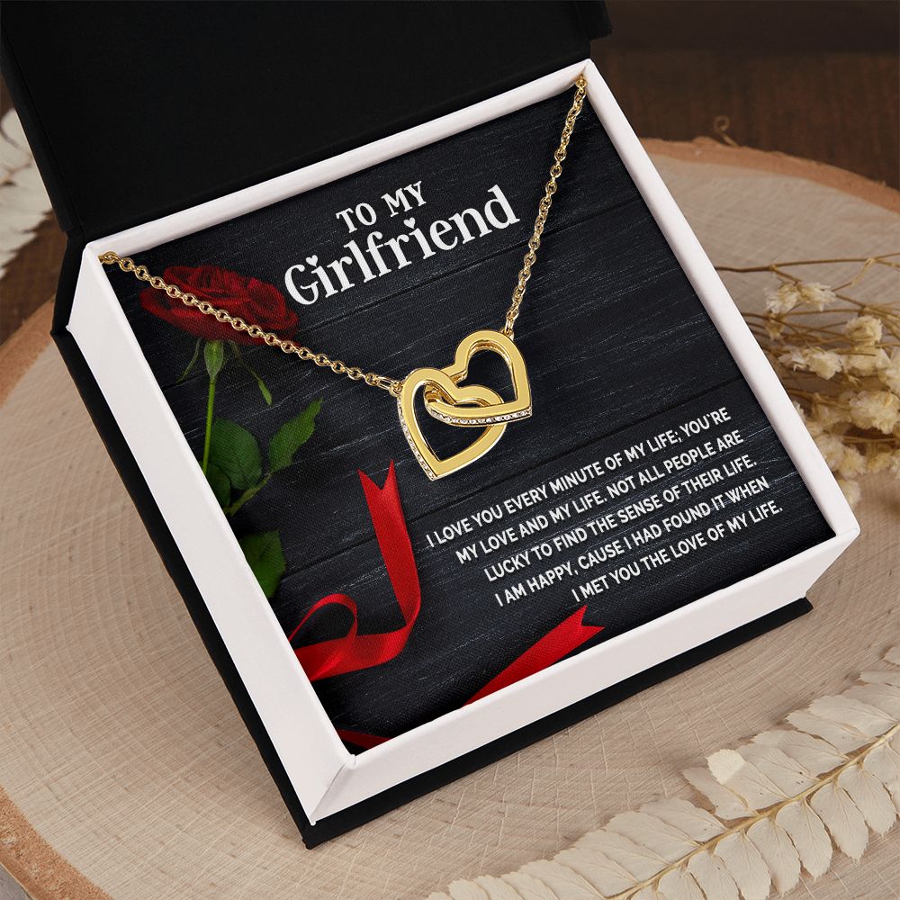 To My Girlfriend Necklace from Boyfriend To My Future Wife Necklace Jewelry For Girlfriend Gift For Girlfriend Gift for Her Romantic Birthday Valentines Day Gift For Girlfriend Gifts Necklaces Interlocking Hearts Necklace