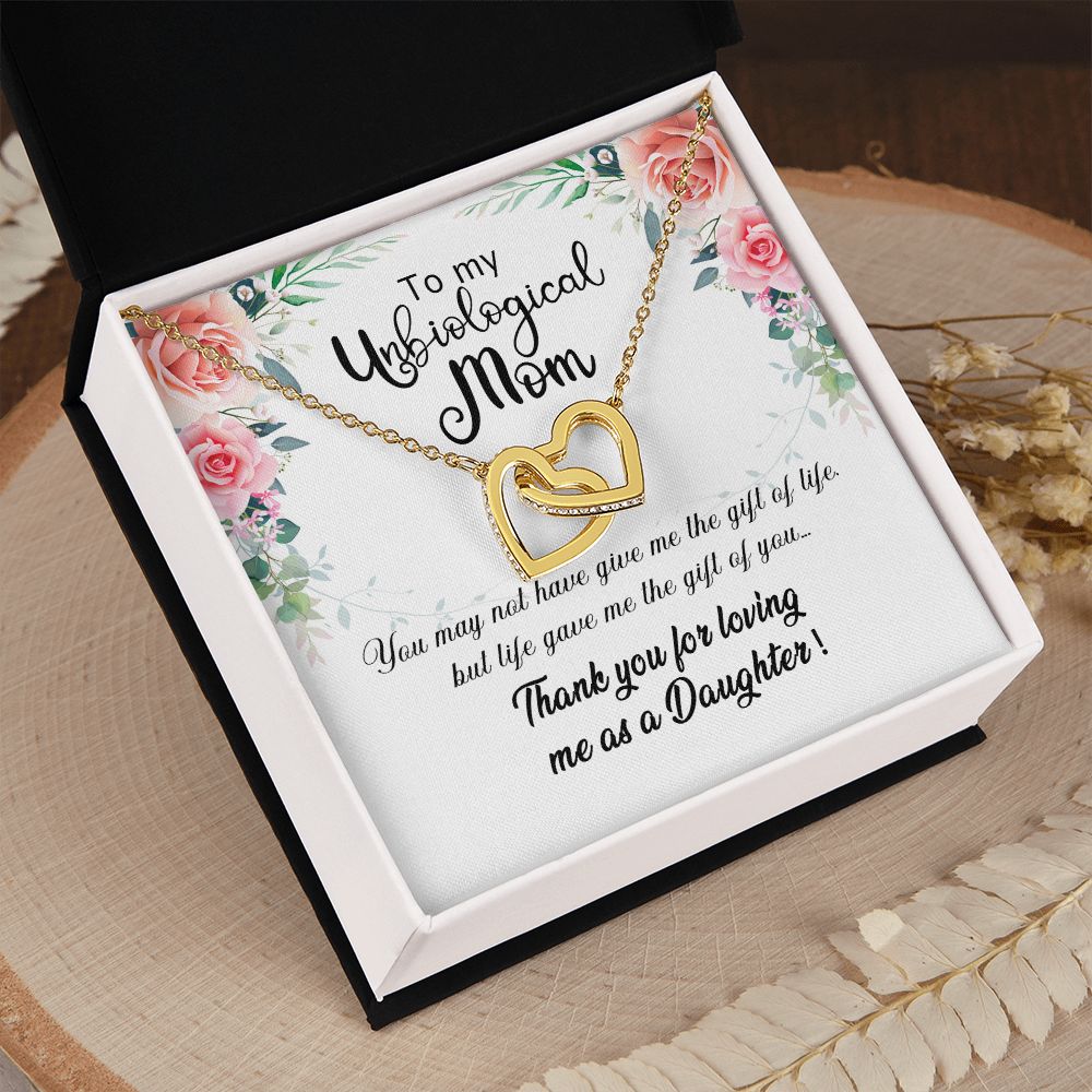 Unibological Necklace, Jewelry for Women, Future Mother in Law Gifts from Daughter in Law, Mother of Bride Gifts For Mother in Law, Birthday Gifts For Mother In Law From Daughter In Law Interlocking Hearts Necklace