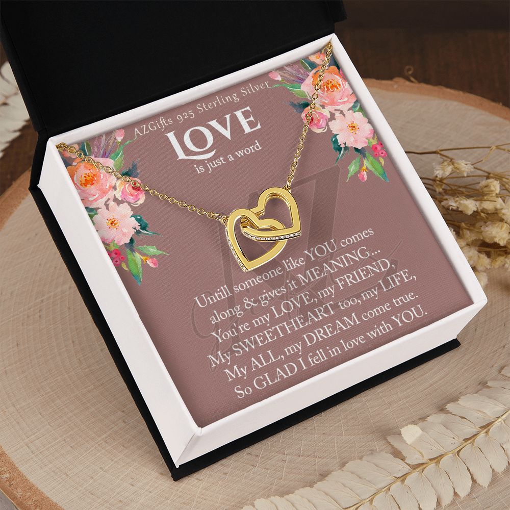 To My Wife Necklace from Husband, Luxury Necklace for Women, Personaled Interlocking Hearts Necklace