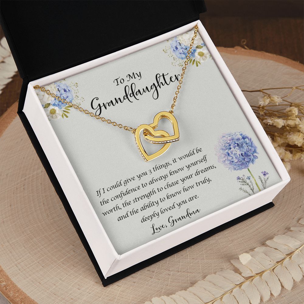 Gifts For Graduate Congrats Senior Gifts from Grandma to Granddaughter Necklace Interlocking Hearts Necklace