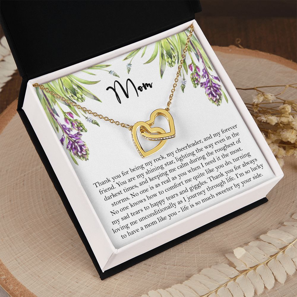 To My Mom Necklace, Gift For Mom, Mother's Day Gift from Daughter, Mom Jewelry Gift for Mothers Day, Birthday Gift for Mother, Moms Gift from Daughter Son, Necklace for Mom Mother 6 Interlocking Hearts Necklace